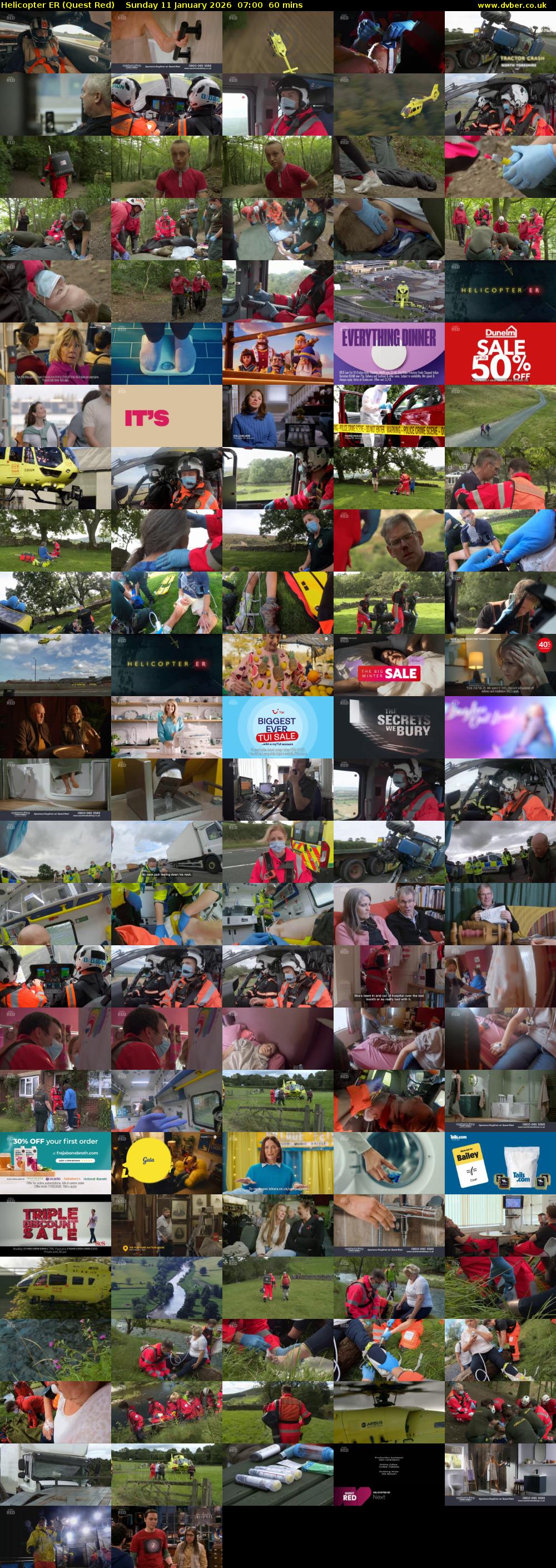 Helicopter ER (Quest Red) Sunday 11 January 2026 07:00 - 08:00