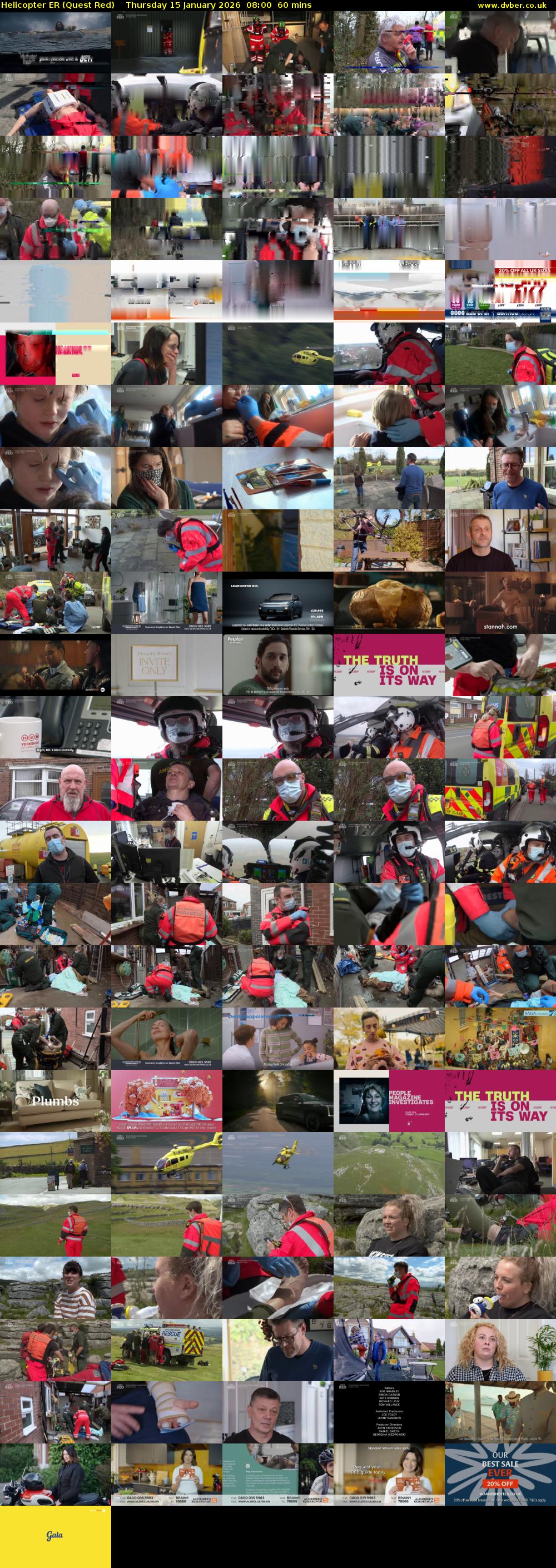 Helicopter ER (Quest Red) Thursday 15 January 2026 08:00 - 09:00