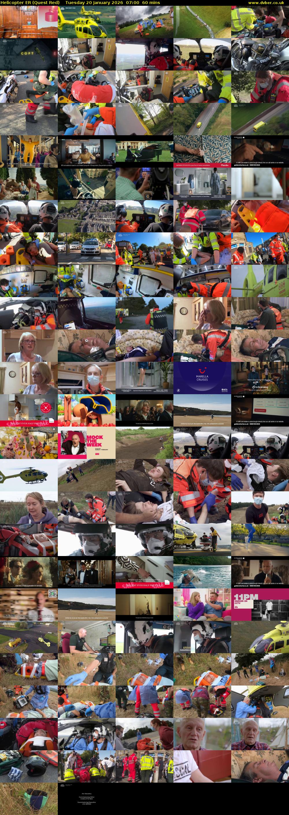 Helicopter ER (Quest Red) Tuesday 20 January 2026 07:00 - 08:00