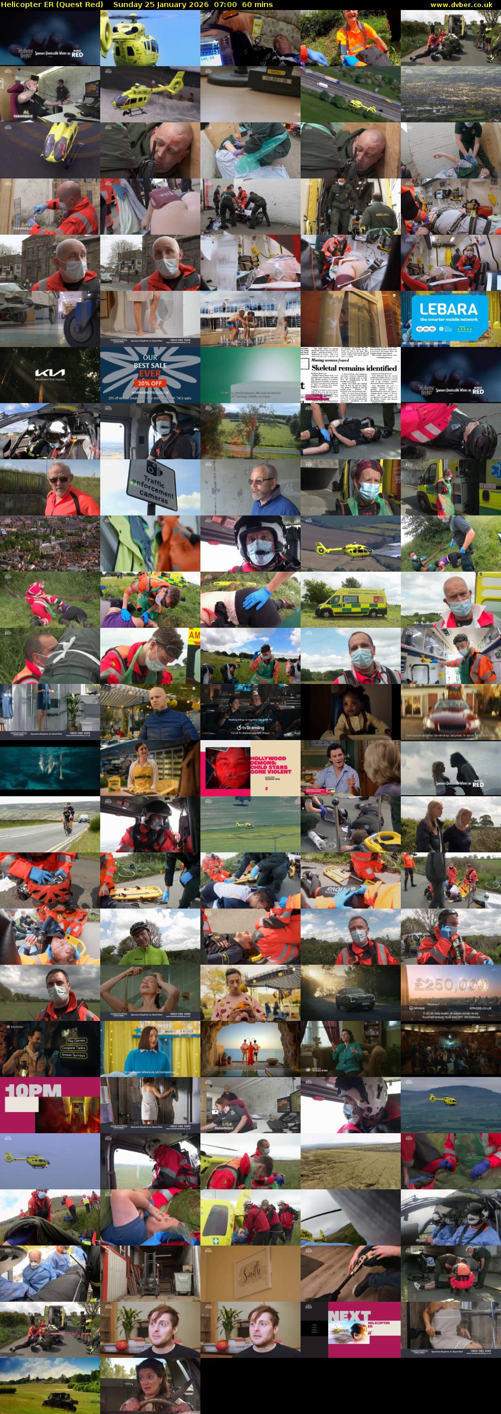 Helicopter ER (Quest Red) Sunday 25 January 2026 07:00 - 08:00