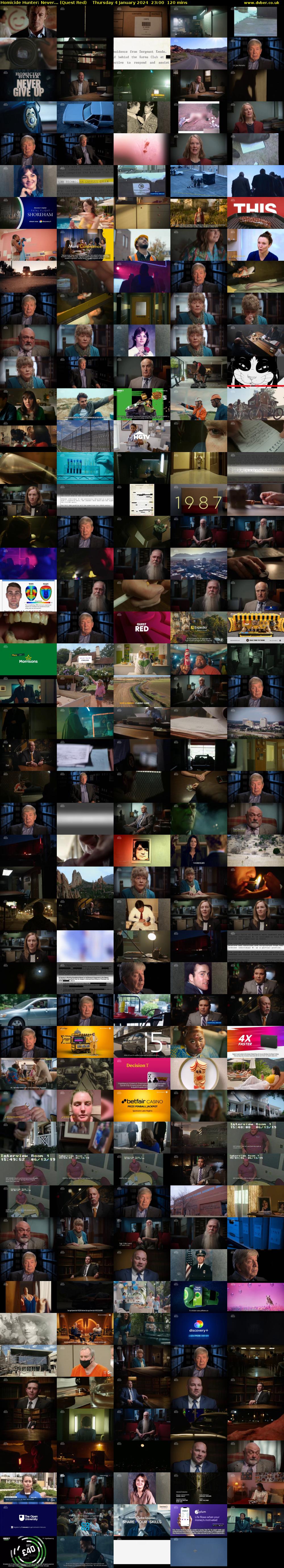 Homicide Hunter: Never... (Quest Red) Thursday 4 January 2024 23:00 - 01:00