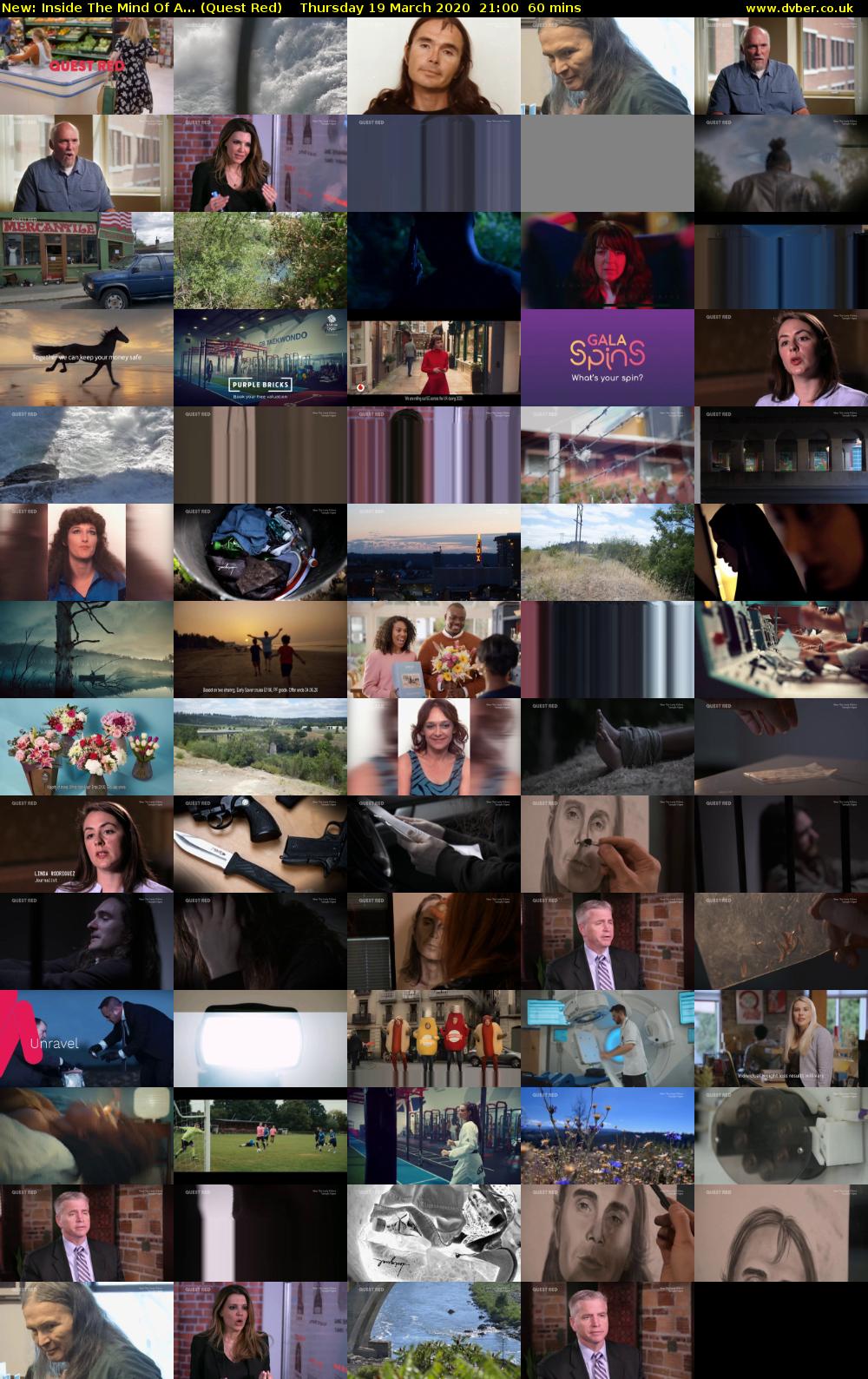 Inside The Mind Of A... (Quest Red) Thursday 19 March 2020 21:00 - 22:00