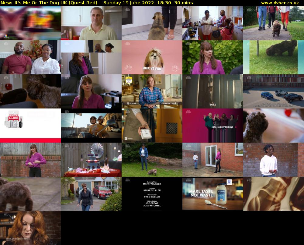 It's Me Or The Dog UK (Quest Red) Sunday 19 June 2022 18:30 - 19:00