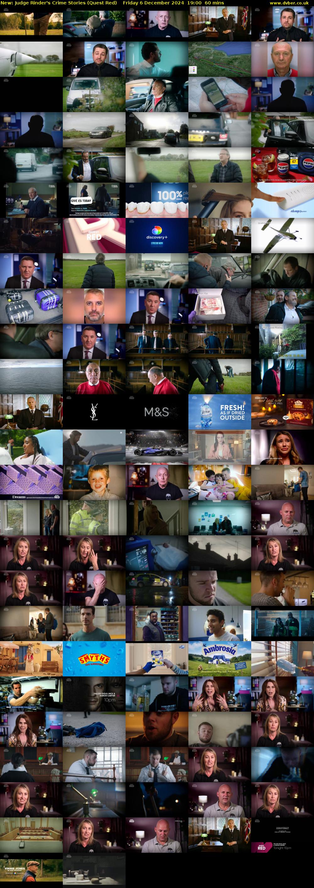 Judge Rinder's Crime Stories (Quest Red) Friday 6 December 2024 19:00 - 20:00