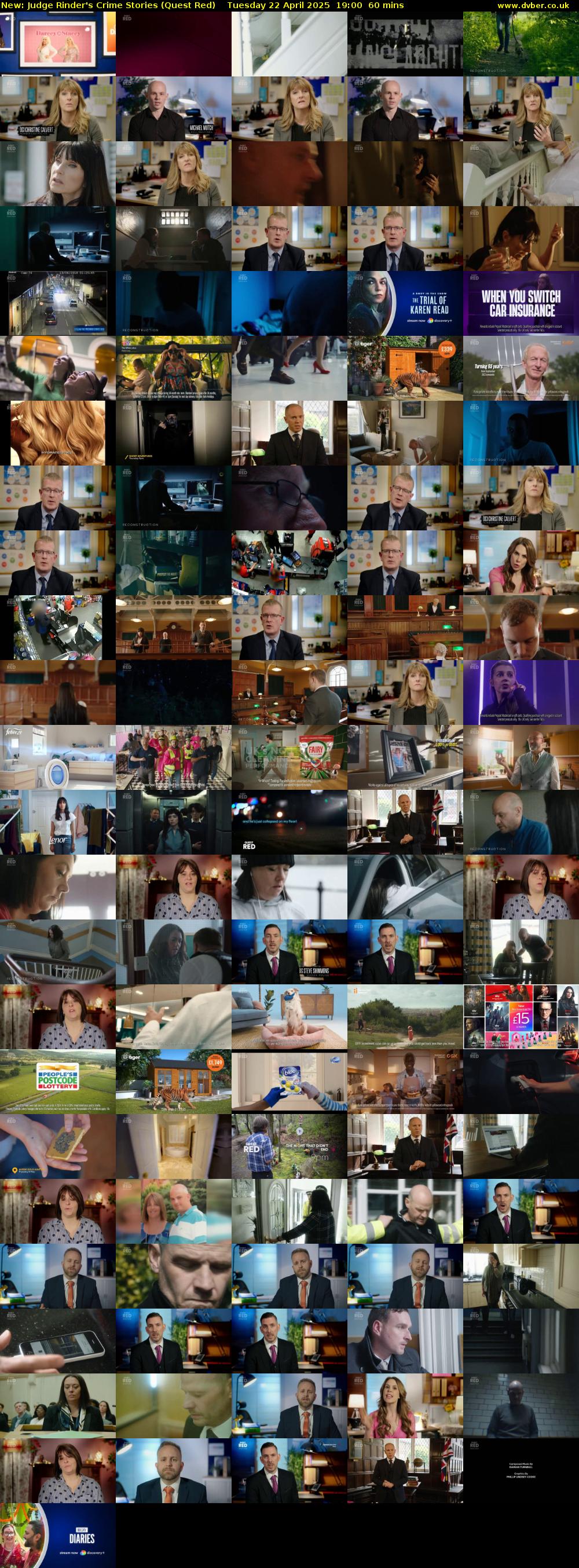 Judge Rinder's Crime Stories (Quest Red) Tuesday 22 April 2025 19:00 - 20:00