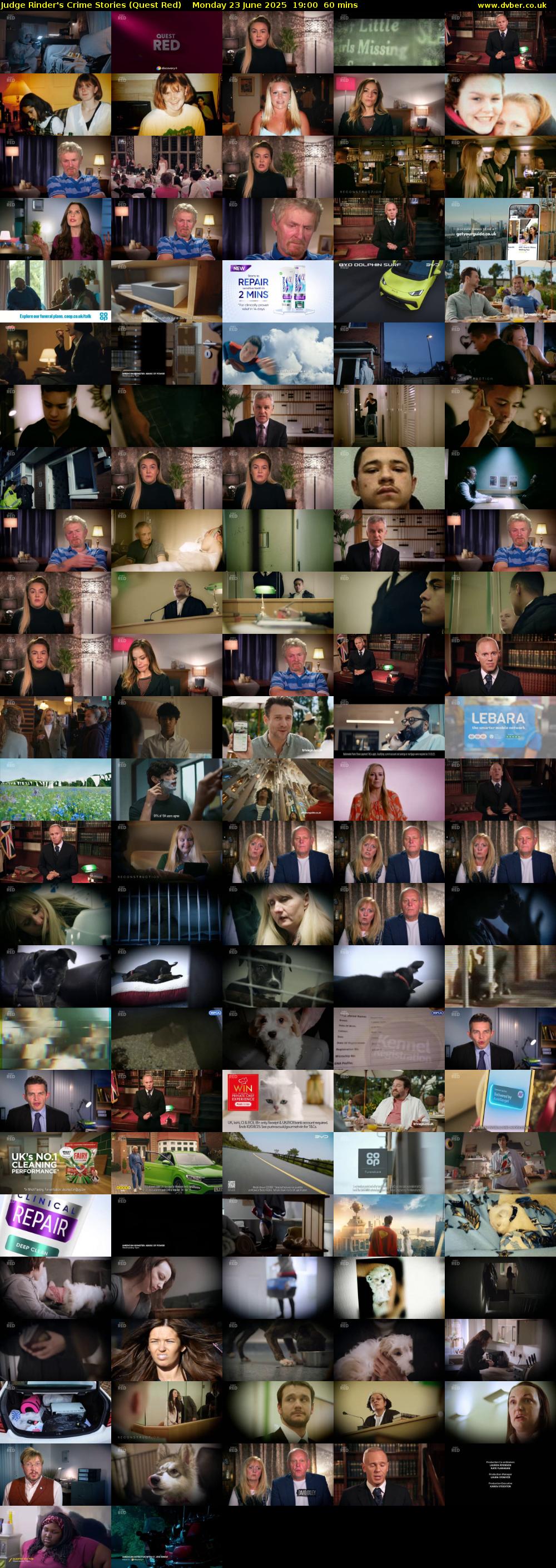 Judge Rinder's Crime Stories (Quest Red) Monday 23 June 2025 19:00 - 20:00