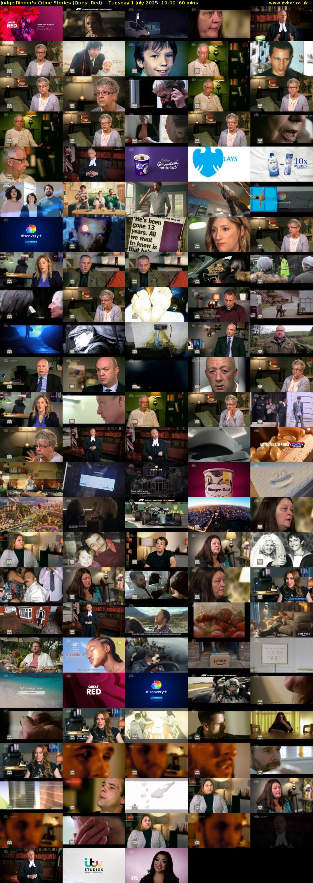 Judge Rinder's Crime Stories (Quest Red) Tuesday 1 July 2025 19:00 - 20:00