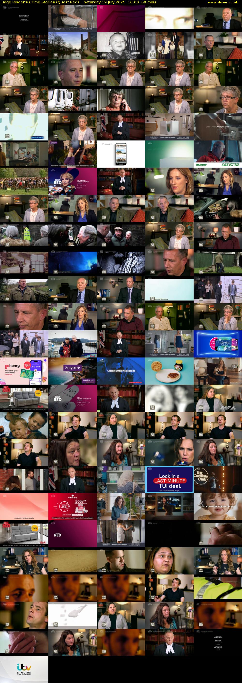 Judge Rinder's Crime Stories (Quest Red) Saturday 19 July 2025 16:00 - 17:00