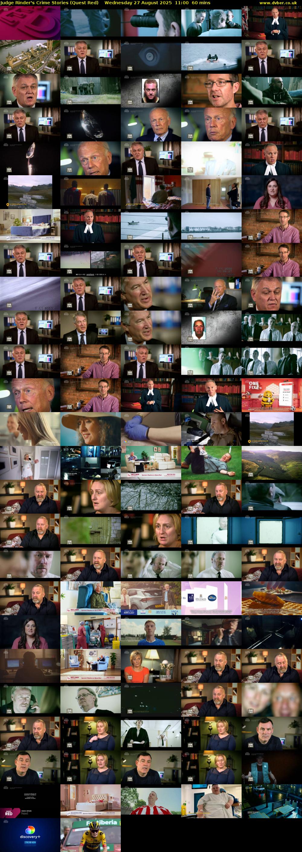 Judge Rinder's Crime Stories (Quest Red) Wednesday 27 August 2025 11:00 - 12:00