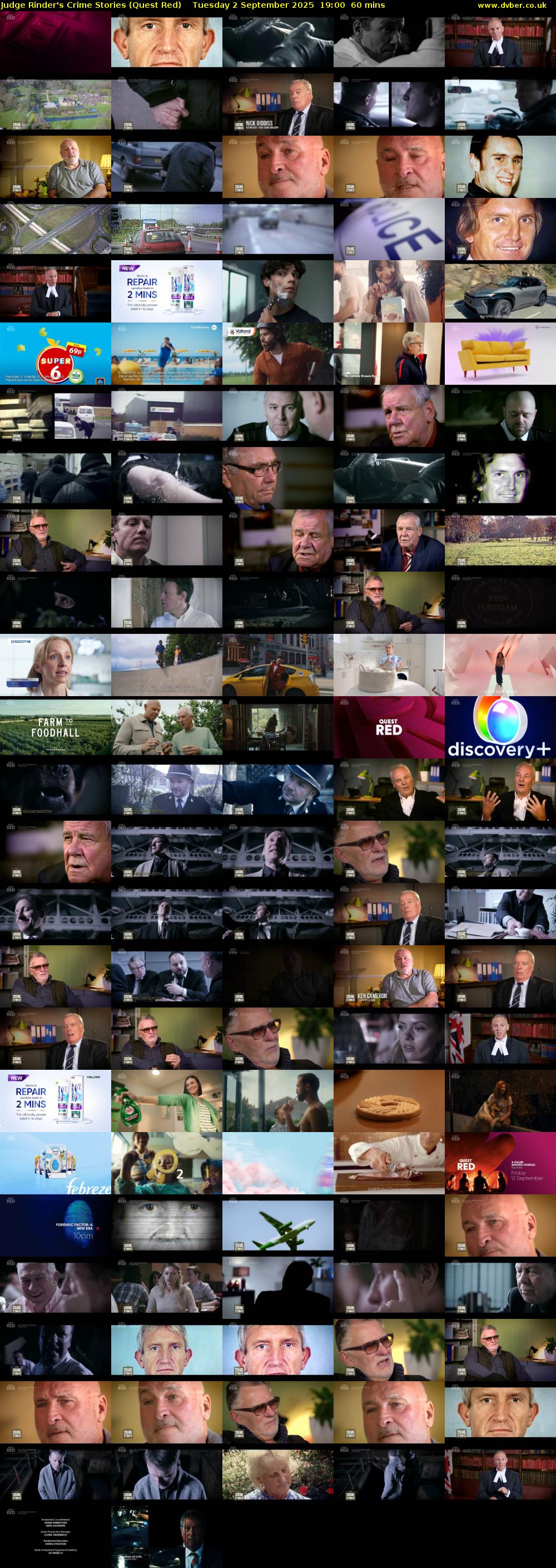 Judge Rinder's Crime Stories (Quest Red) Tuesday 2 September 2025 19:00 - 20:00