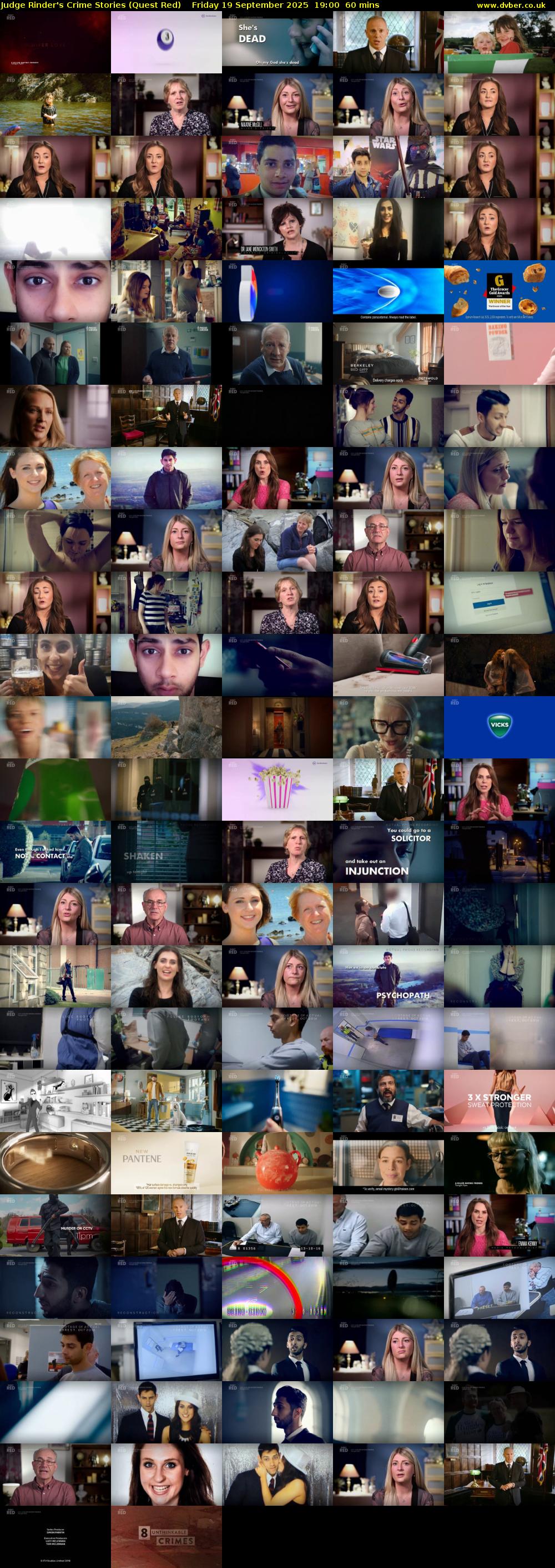 Judge Rinder's Crime Stories (Quest Red) Friday 19 September 2025 19:00 - 20:00