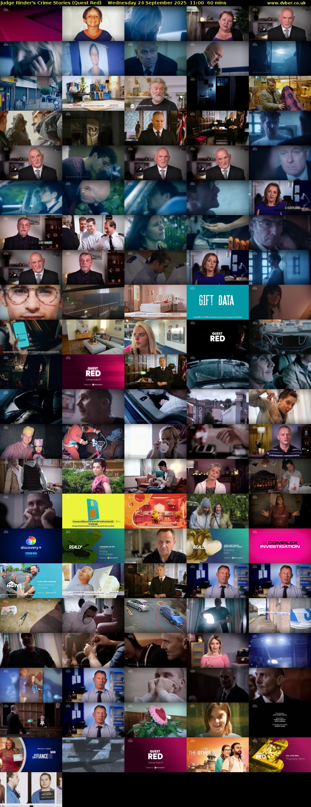 Judge Rinder's Crime Stories (Quest Red) Wednesday 24 September 2025 11:00 - 12:00