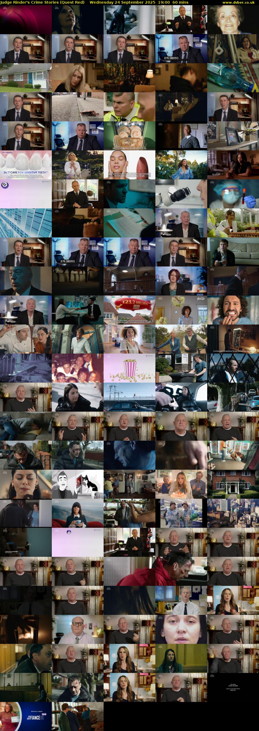 Judge Rinder's Crime Stories (Quest Red) Wednesday 24 September 2025 19:00 - 20:00