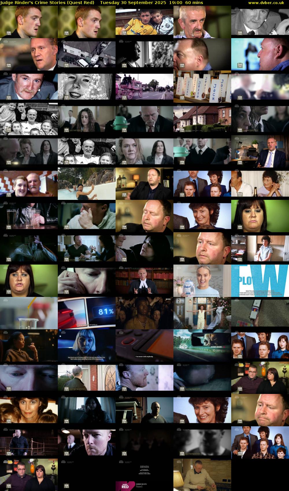 Judge Rinder's Crime Stories (Quest Red) Tuesday 30 September 2025 19:00 - 20:00