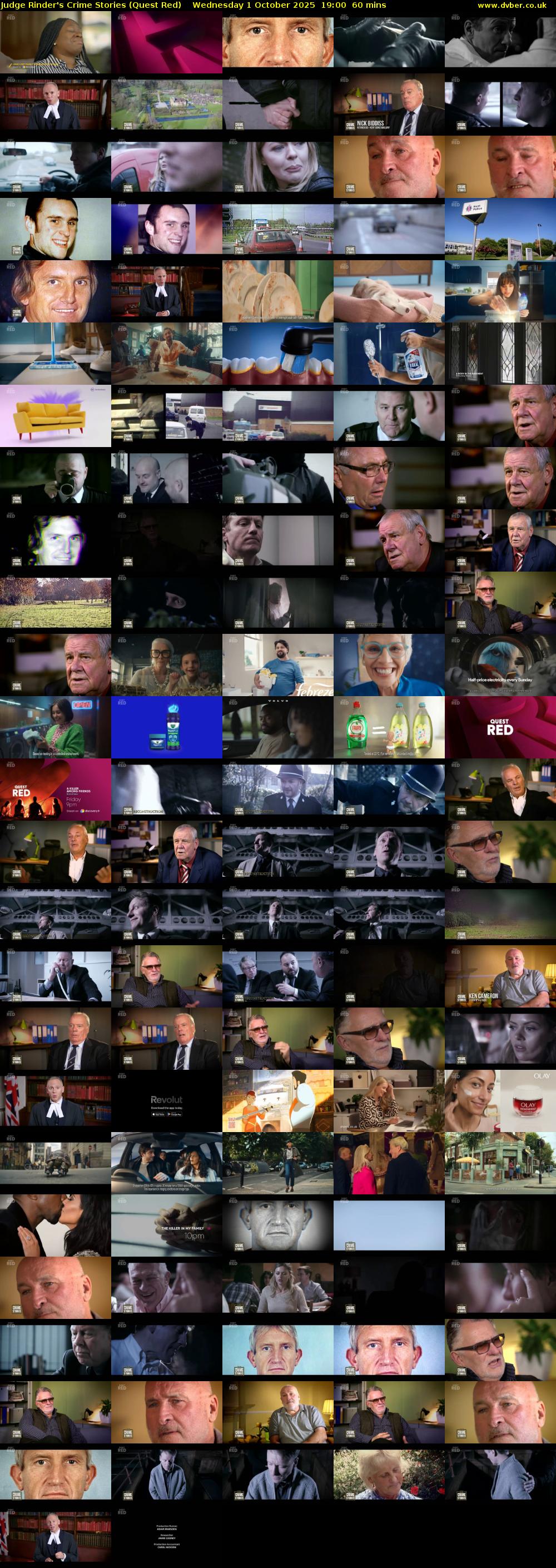 Judge Rinder's Crime Stories (Quest Red) Wednesday 1 October 2025 19:00 - 20:00