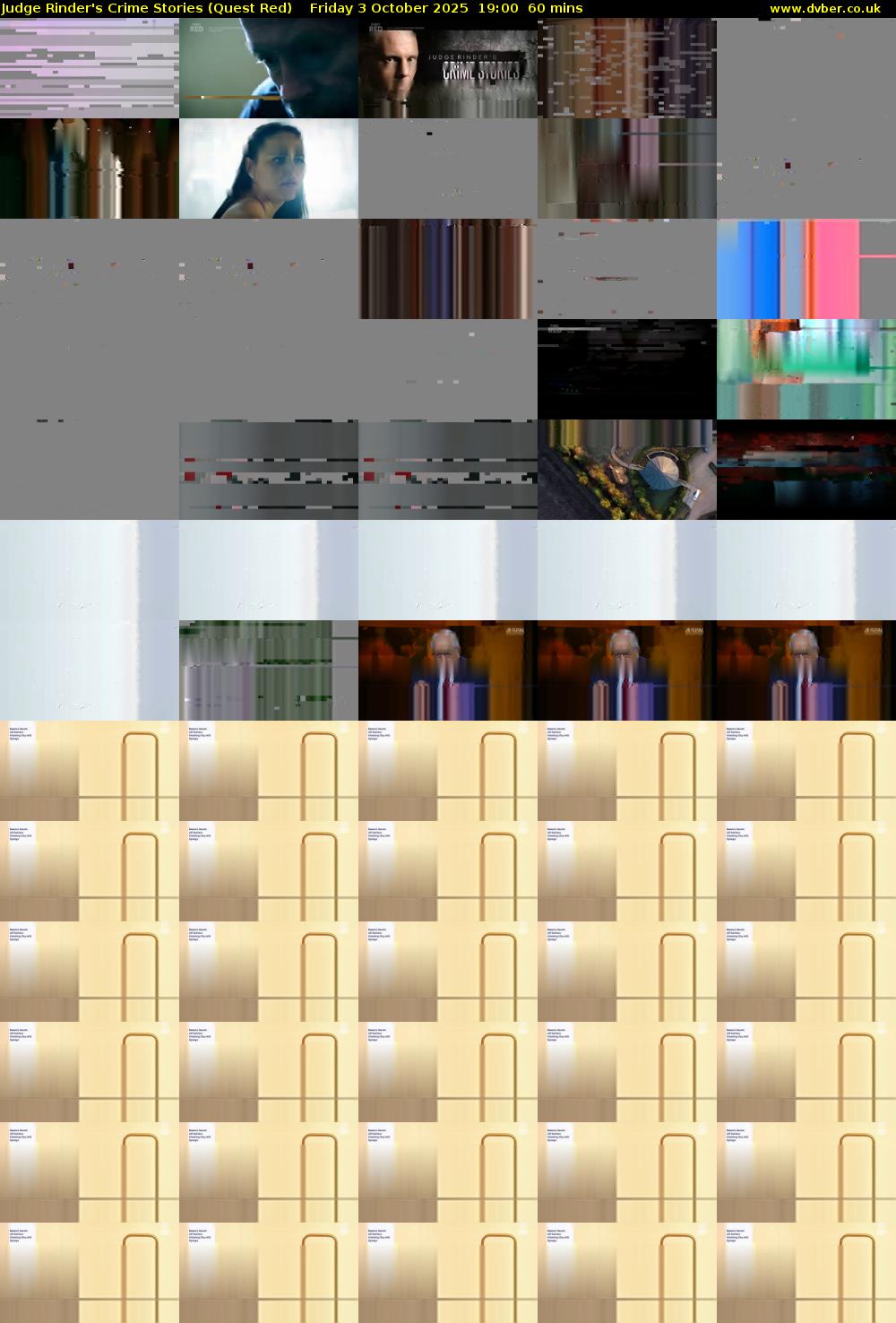 Judge Rinder's Crime Stories (Quest Red) Friday 3 October 2025 19:00 - 20:00