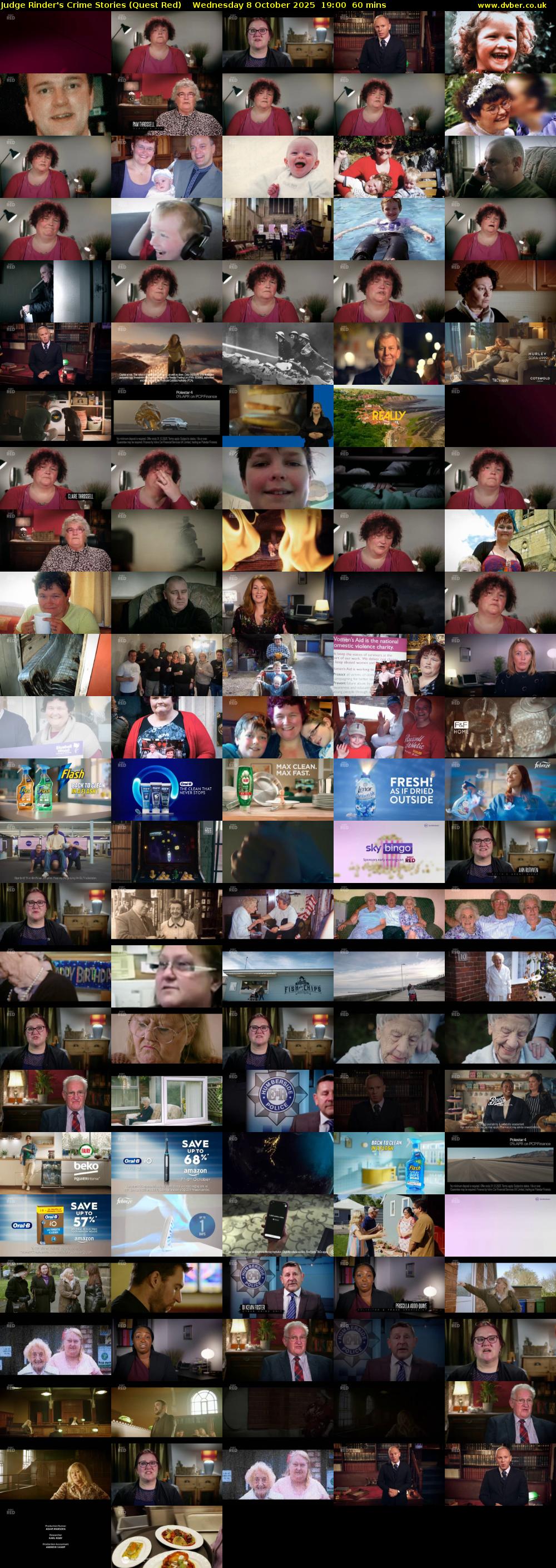 Judge Rinder's Crime Stories (Quest Red) Wednesday 8 October 2025 19:00 - 20:00