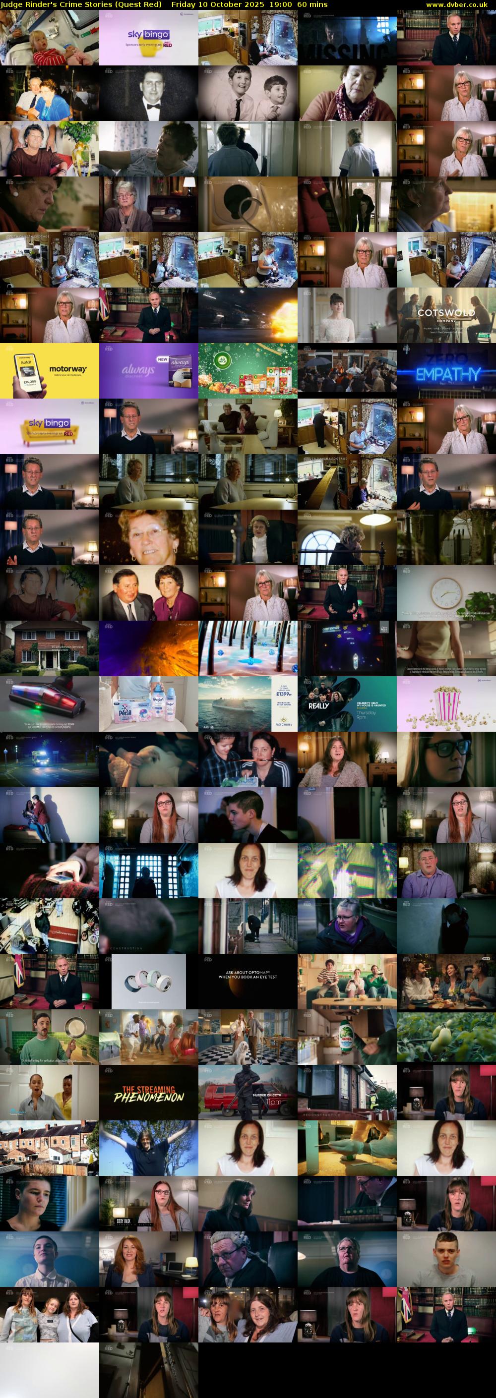 Judge Rinder's Crime Stories (Quest Red) Friday 10 October 2025 19:00 - 20:00