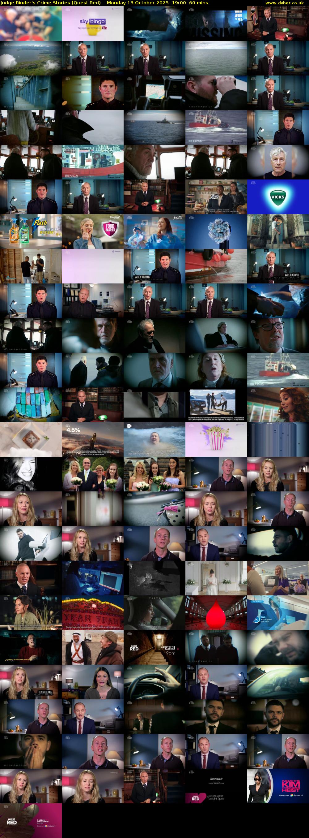 Judge Rinder's Crime Stories (Quest Red) Monday 13 October 2025 19:00 - 20:00