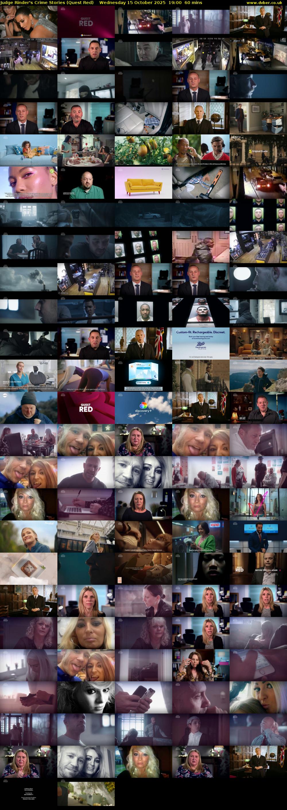 Judge Rinder's Crime Stories (Quest Red) Wednesday 15 October 2025 19:00 - 20:00