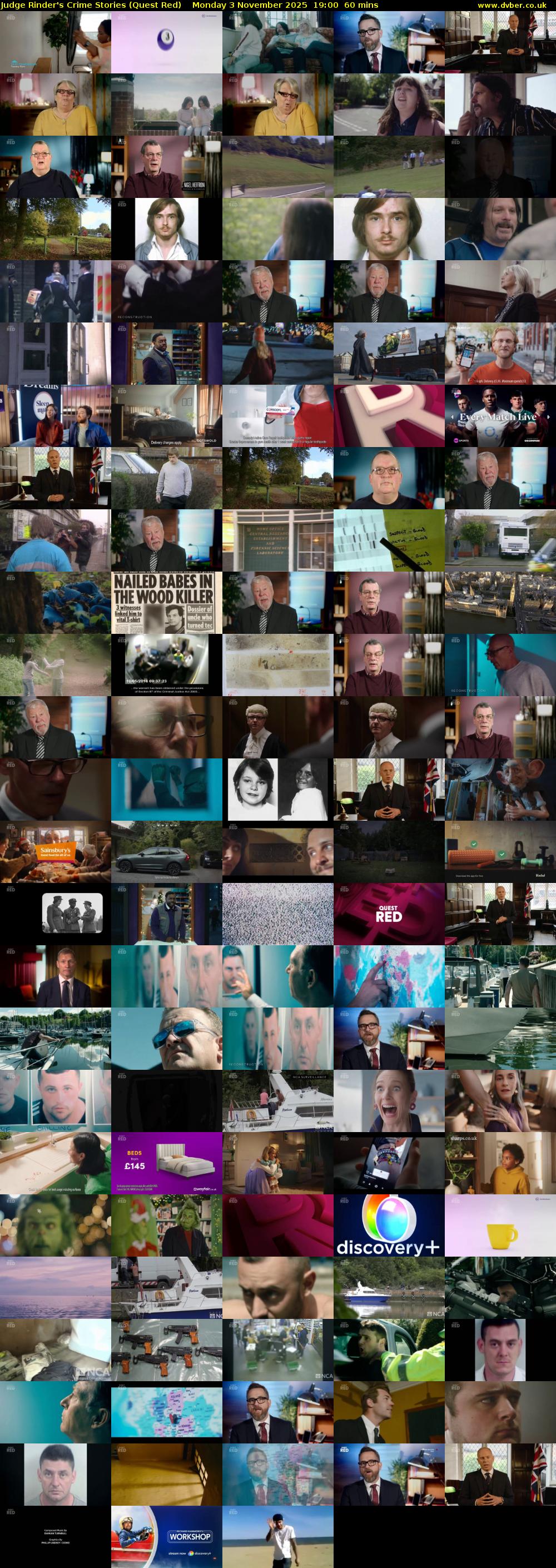 Judge Rinder's Crime Stories (Quest Red) Monday 3 November 2025 19:00 - 20:00