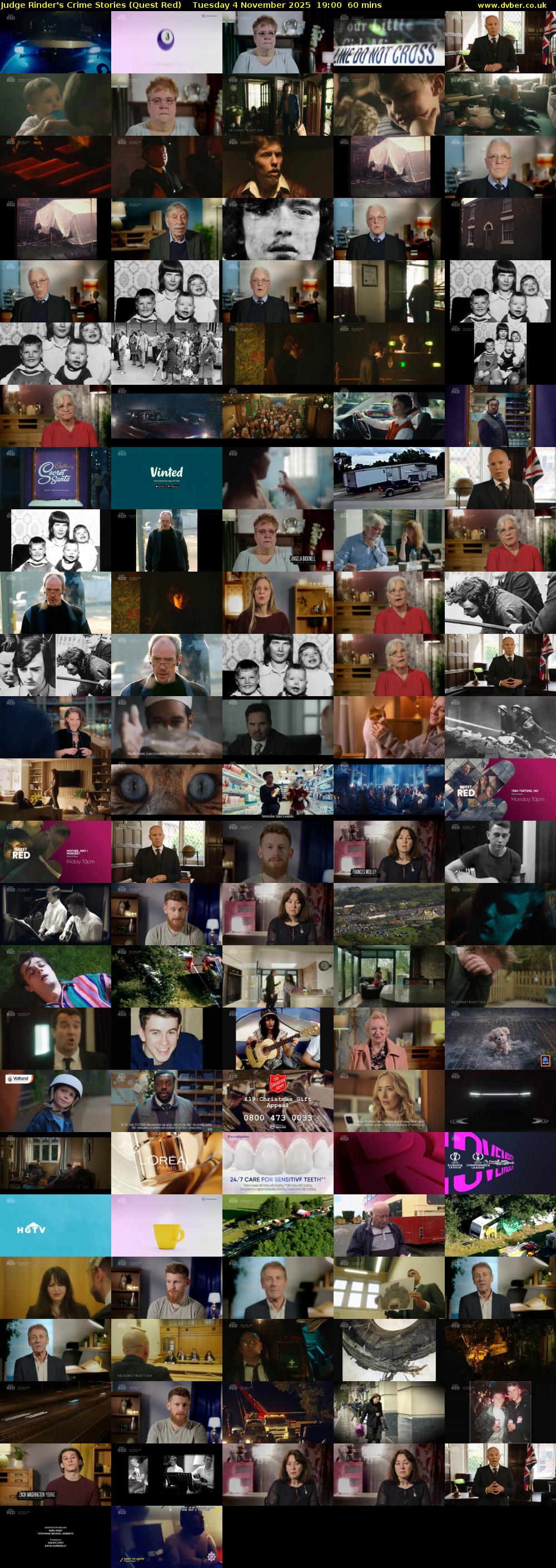 Judge Rinder's Crime Stories (Quest Red) Tuesday 4 November 2025 19:00 - 20:00