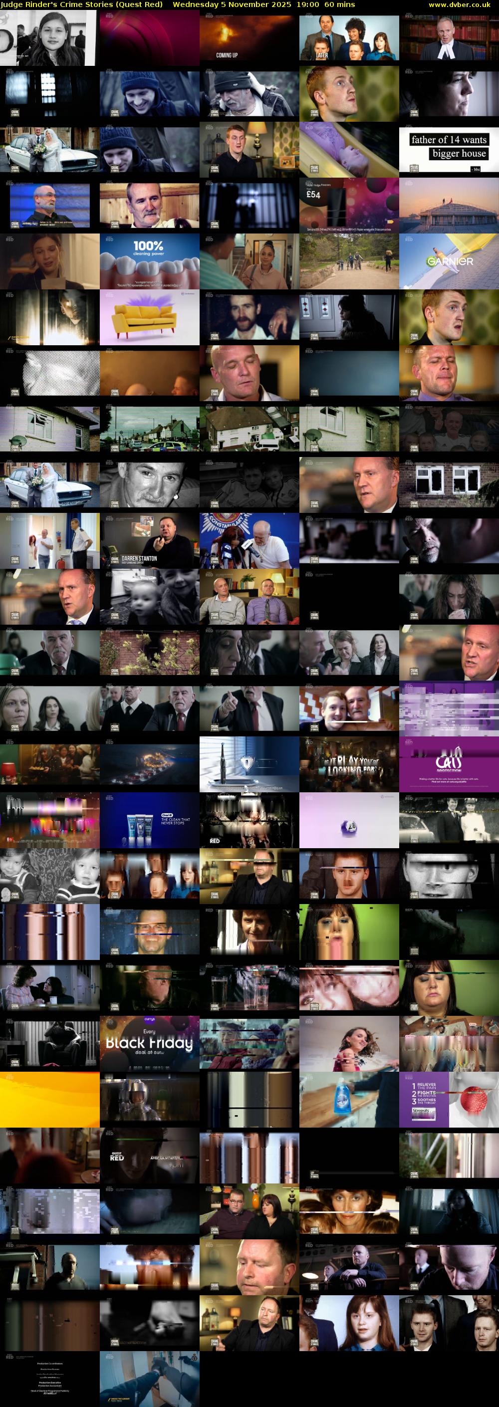 Judge Rinder's Crime Stories (Quest Red) Wednesday 5 November 2025 19:00 - 20:00