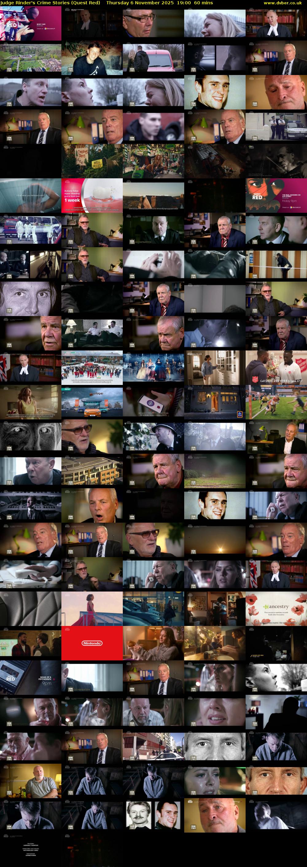 Judge Rinder's Crime Stories (Quest Red) Thursday 6 November 2025 19:00 - 20:00