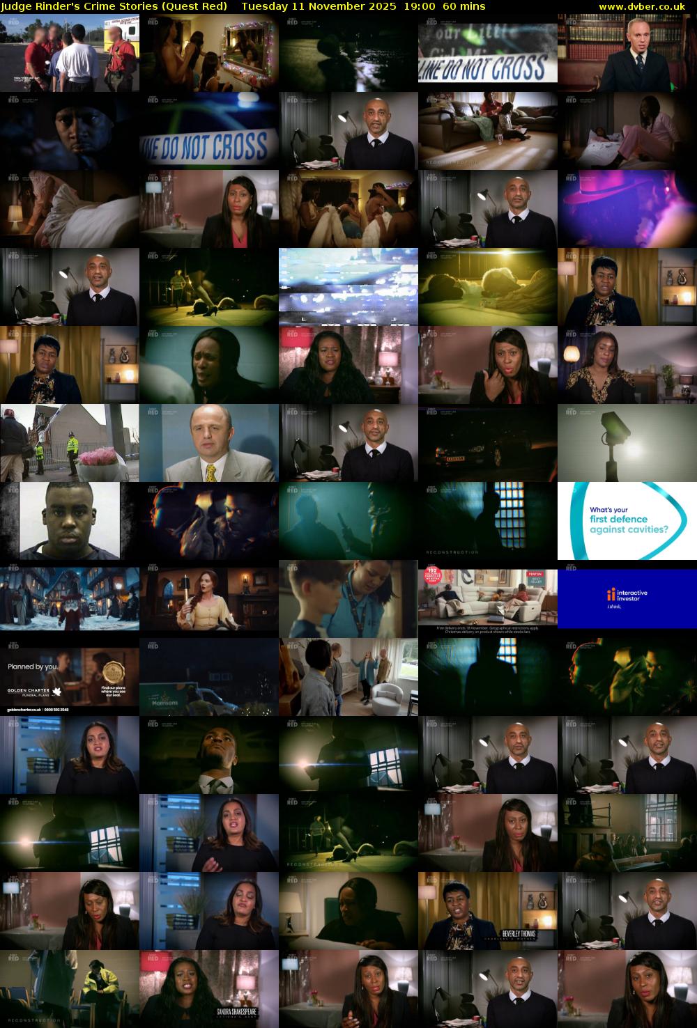 Judge Rinder's Crime Stories (Quest Red) Tuesday 11 November 2025 19:00 - 20:00