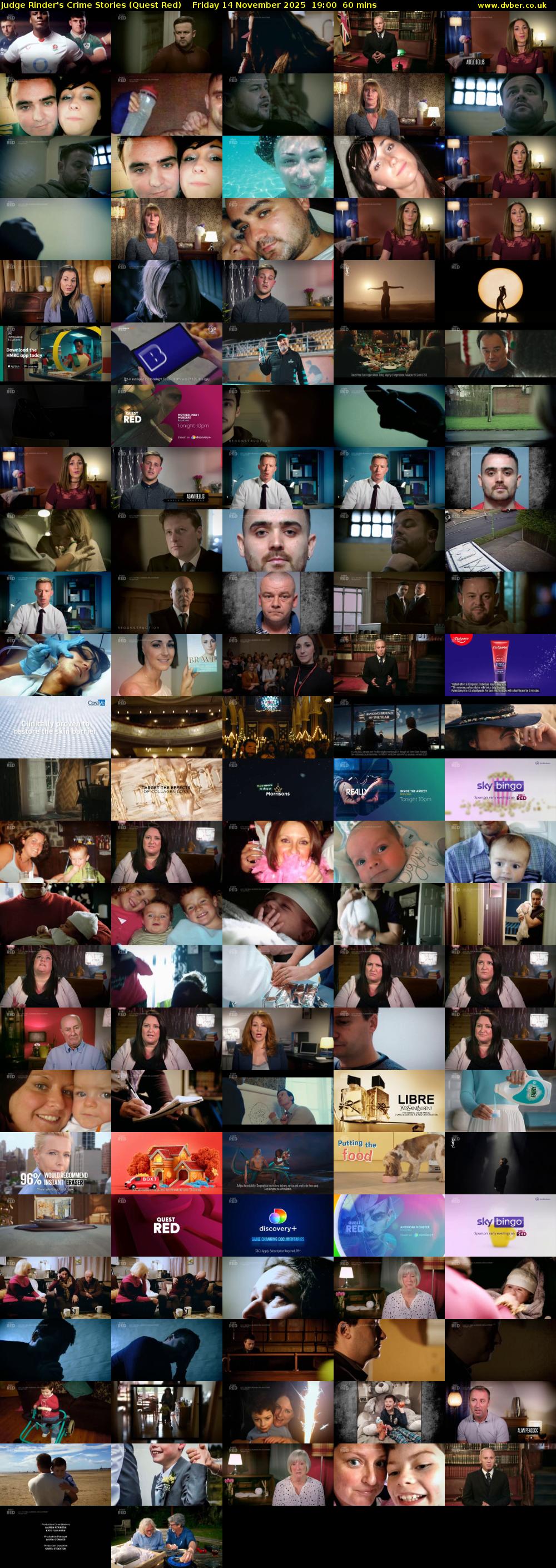 Judge Rinder's Crime Stories (Quest Red) Friday 14 November 2025 19:00 - 20:00