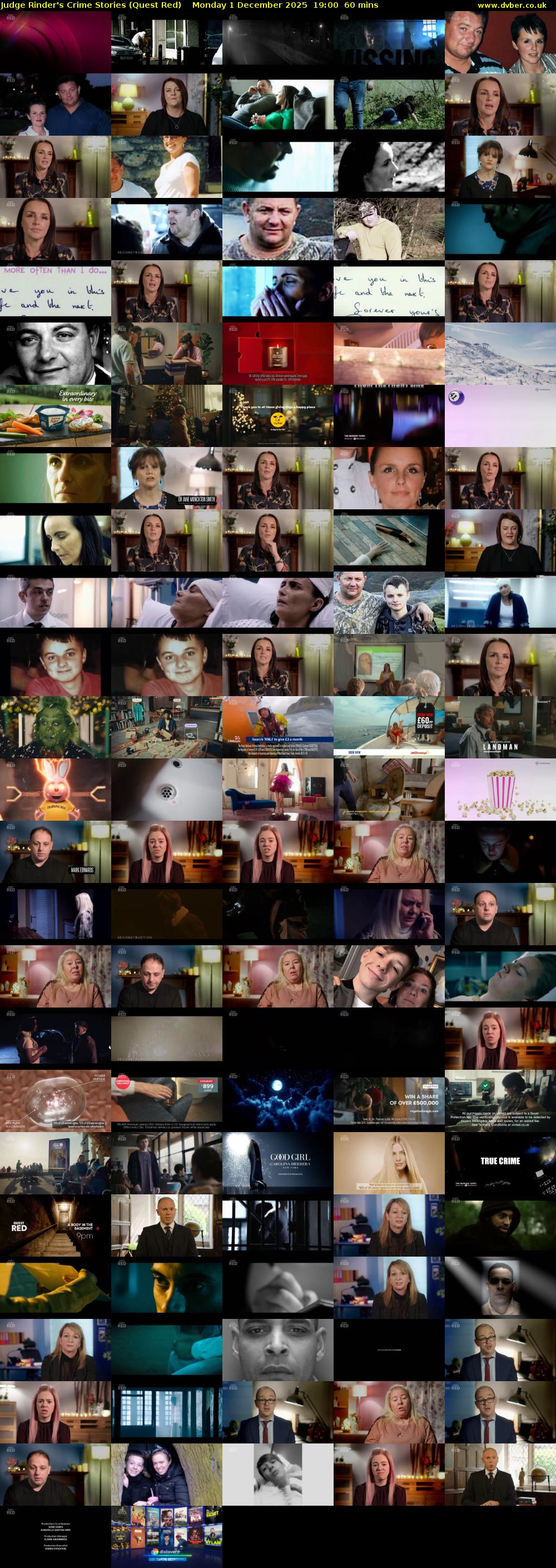 Judge Rinder's Crime Stories (Quest Red) Monday 1 December 2025 19:00 - 20:00