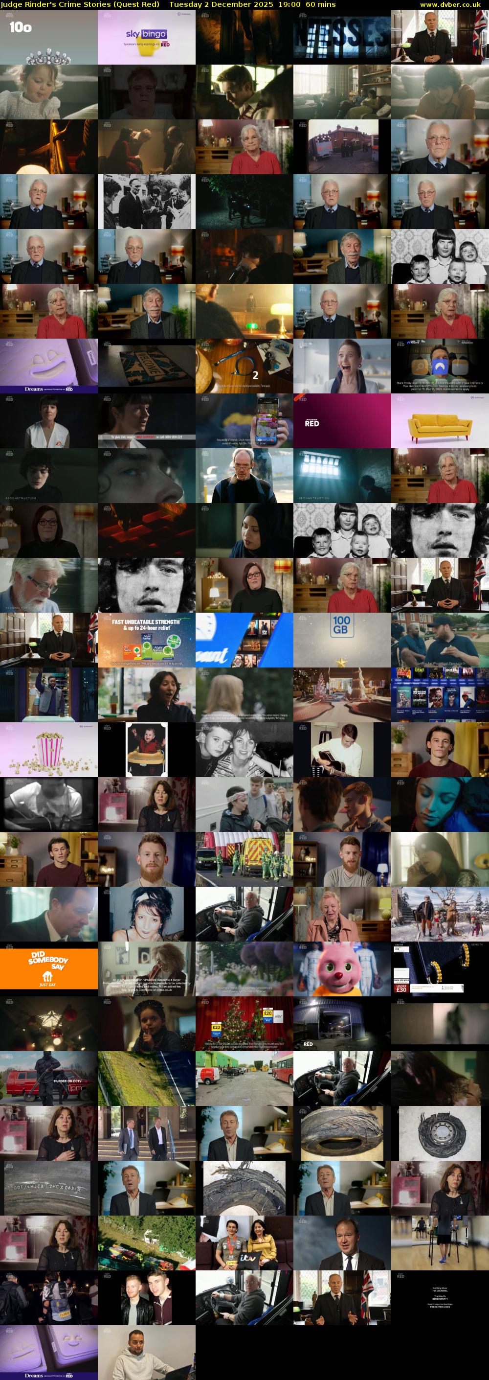 Judge Rinder's Crime Stories (Quest Red) Tuesday 2 December 2025 19:00 - 20:00