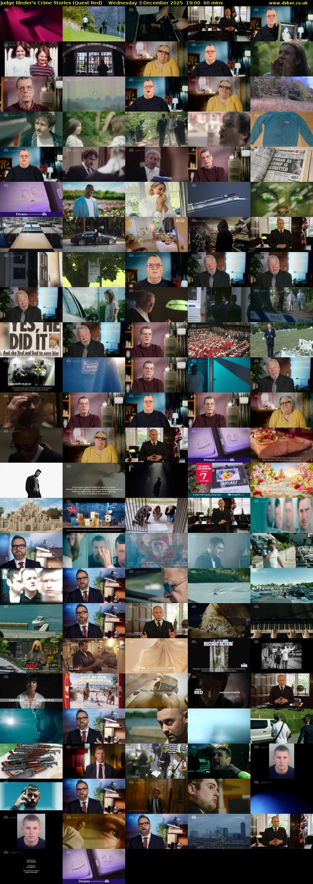 Judge Rinder's Crime Stories (Quest Red) Wednesday 3 December 2025 19:00 - 20:00