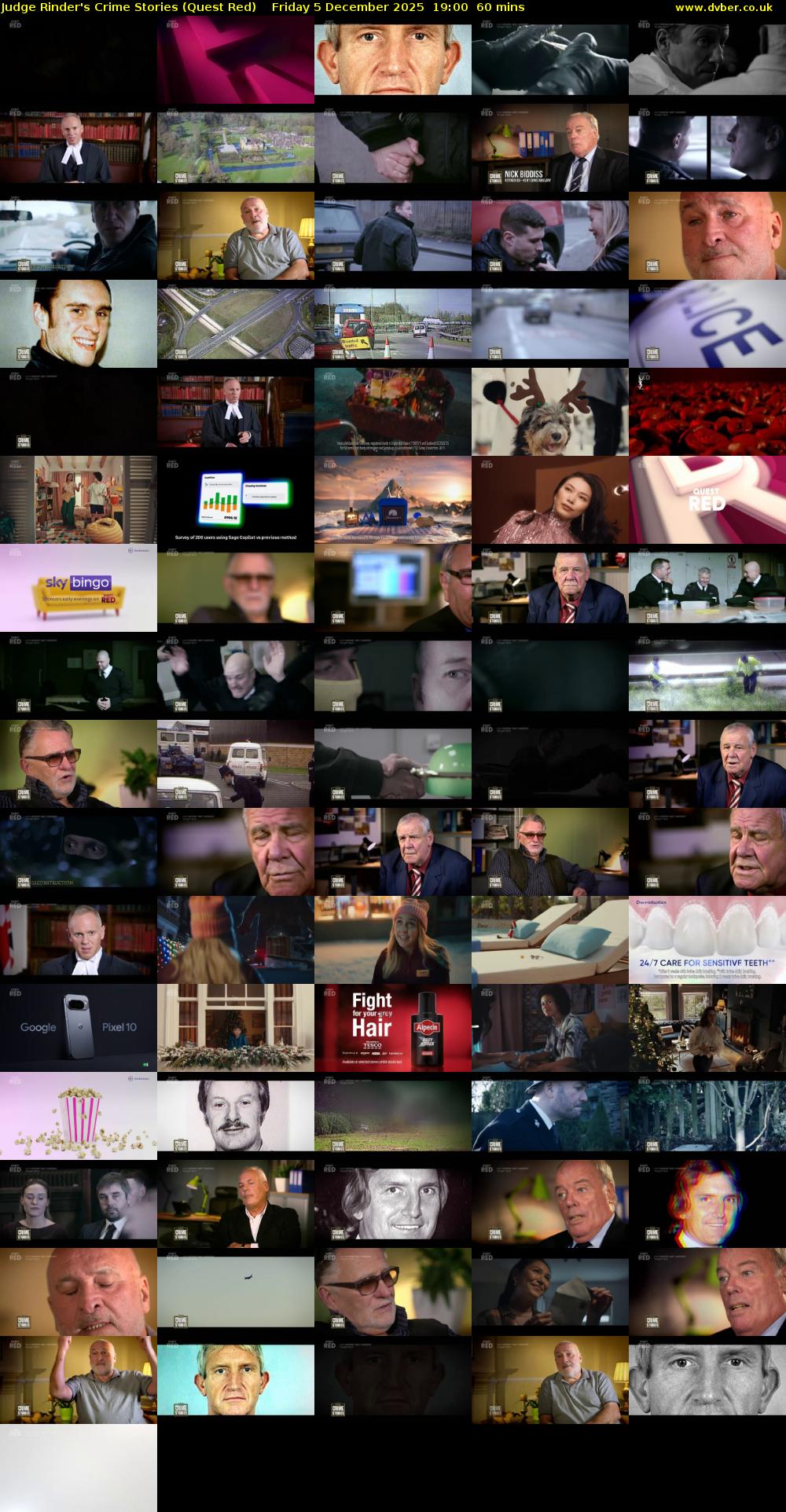 Judge Rinder's Crime Stories (Quest Red) Friday 5 December 2025 19:00 - 20:00