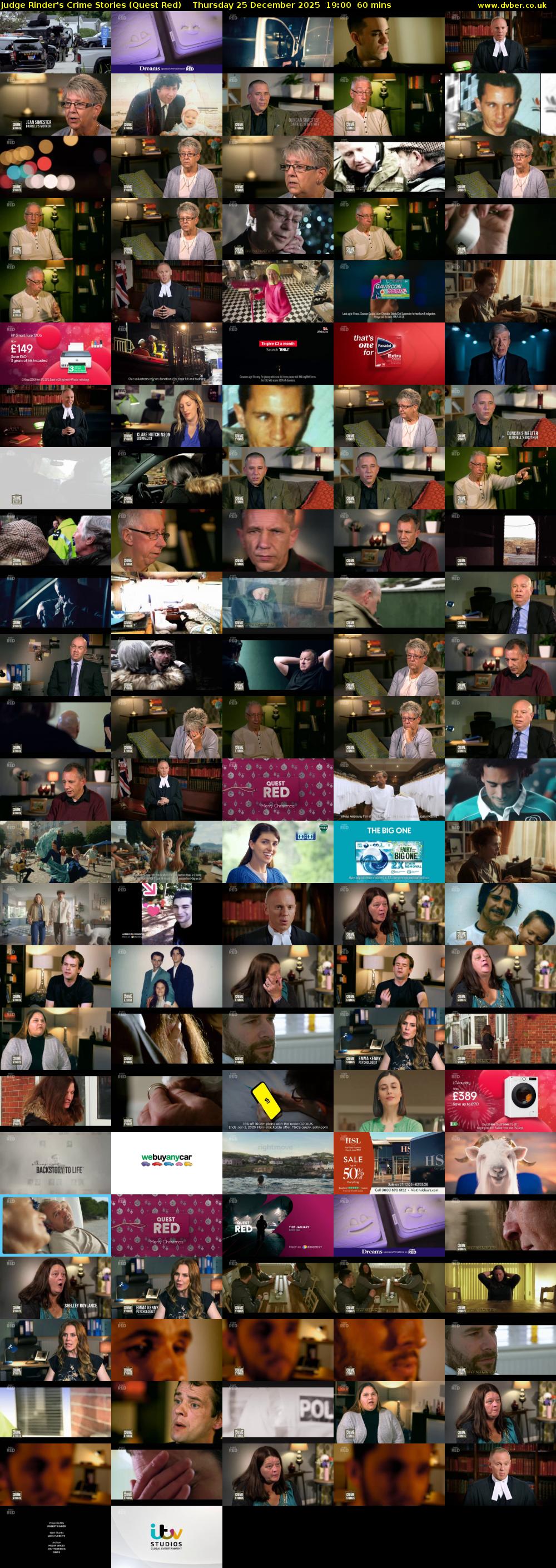 Judge Rinder's Crime Stories (Quest Red) Thursday 25 December 2025 19:00 - 20:00
