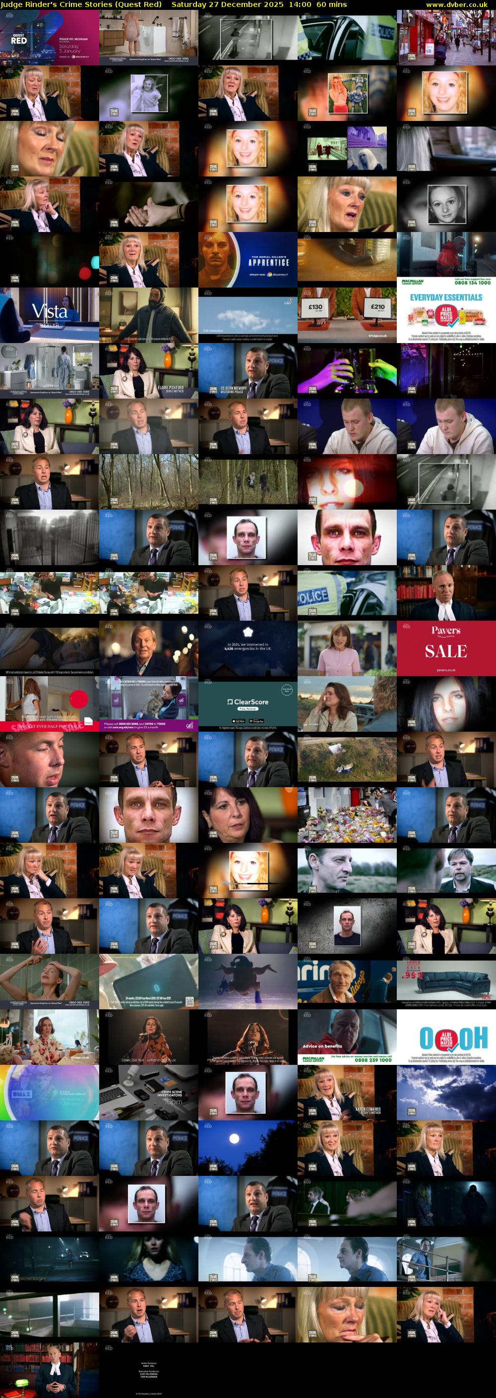 Judge Rinder's Crime Stories (Quest Red) Saturday 27 December 2025 14:00 - 15:00