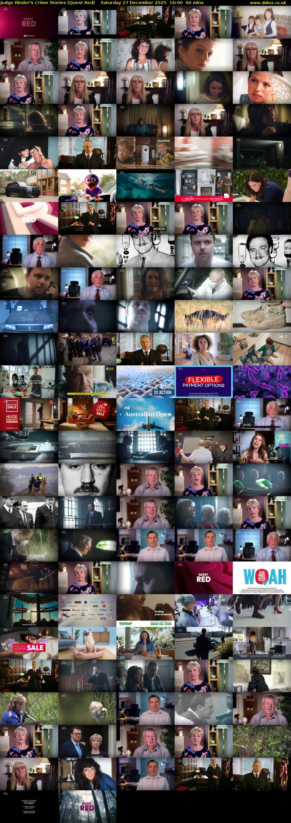 Judge Rinder's Crime Stories (Quest Red) Saturday 27 December 2025 16:00 - 17:00