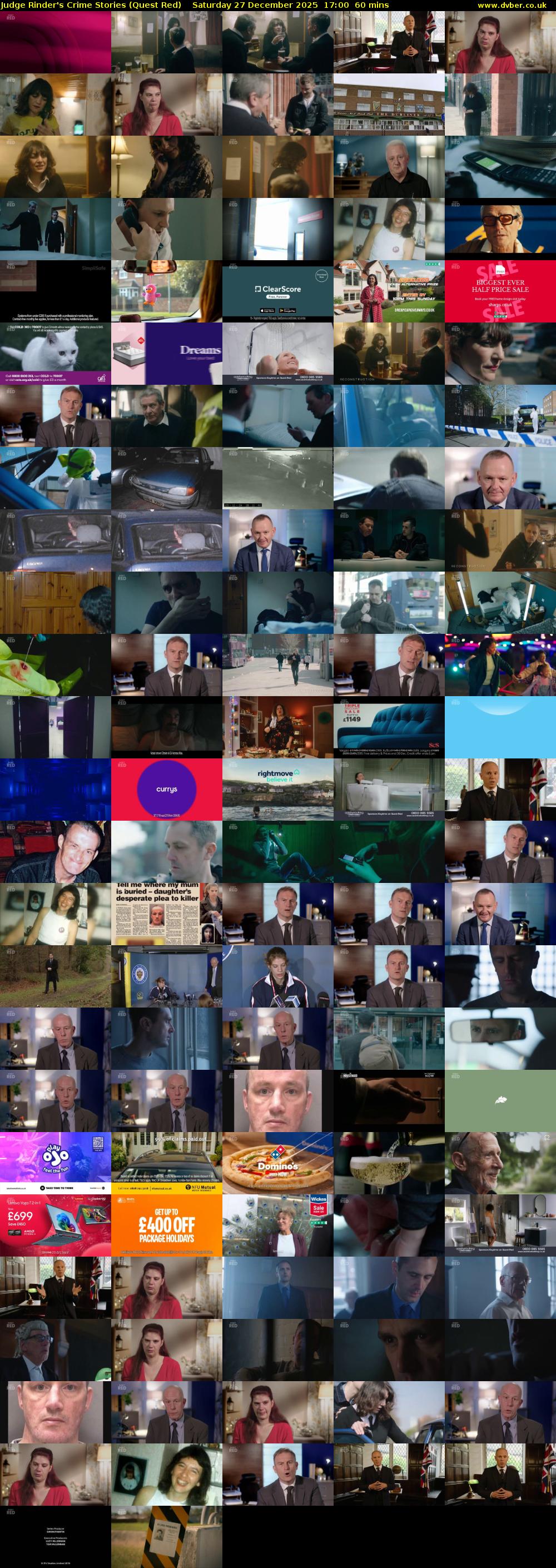 Judge Rinder's Crime Stories (Quest Red) Saturday 27 December 2025 17:00 - 18:00