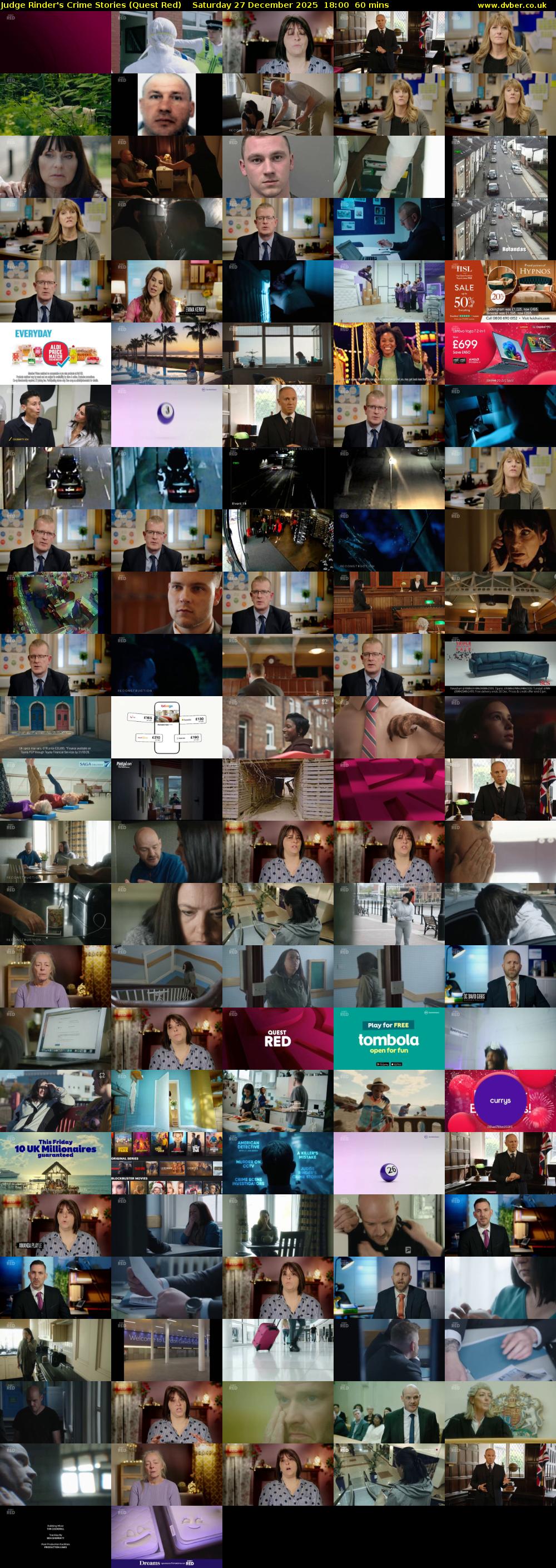 Judge Rinder's Crime Stories (Quest Red) Saturday 27 December 2025 18:00 - 19:00