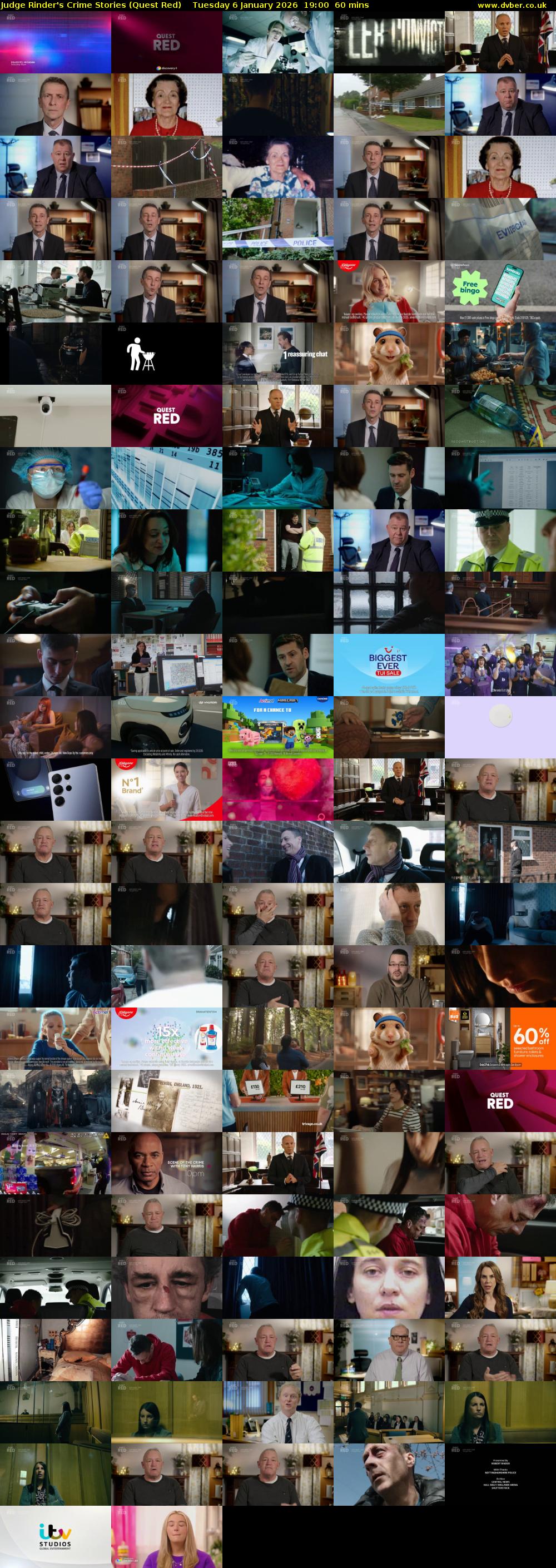 Judge Rinder's Crime Stories (Quest Red) Tuesday 6 January 2026 19:00 - 20:00