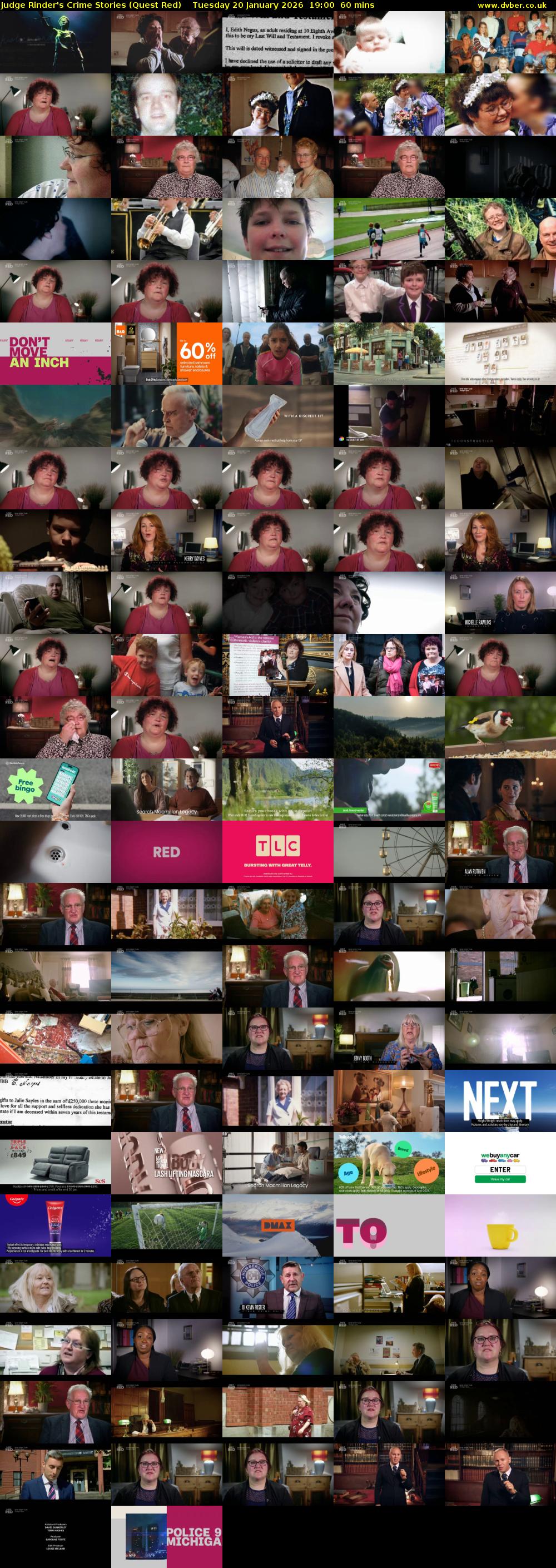 Judge Rinder's Crime Stories (Quest Red) Tuesday 20 January 2026 19:00 - 20:00