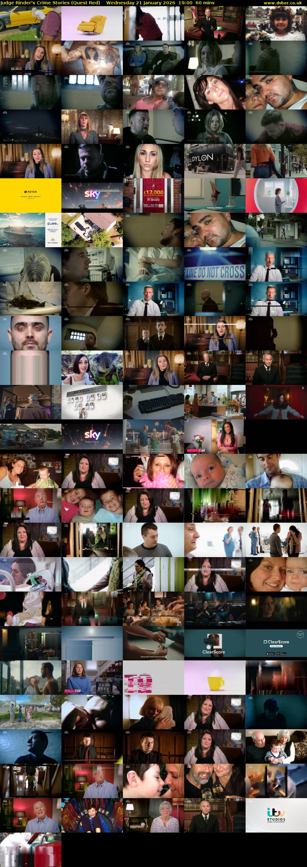 Judge Rinder's Crime Stories (Quest Red) Wednesday 21 January 2026 19:00 - 20:00