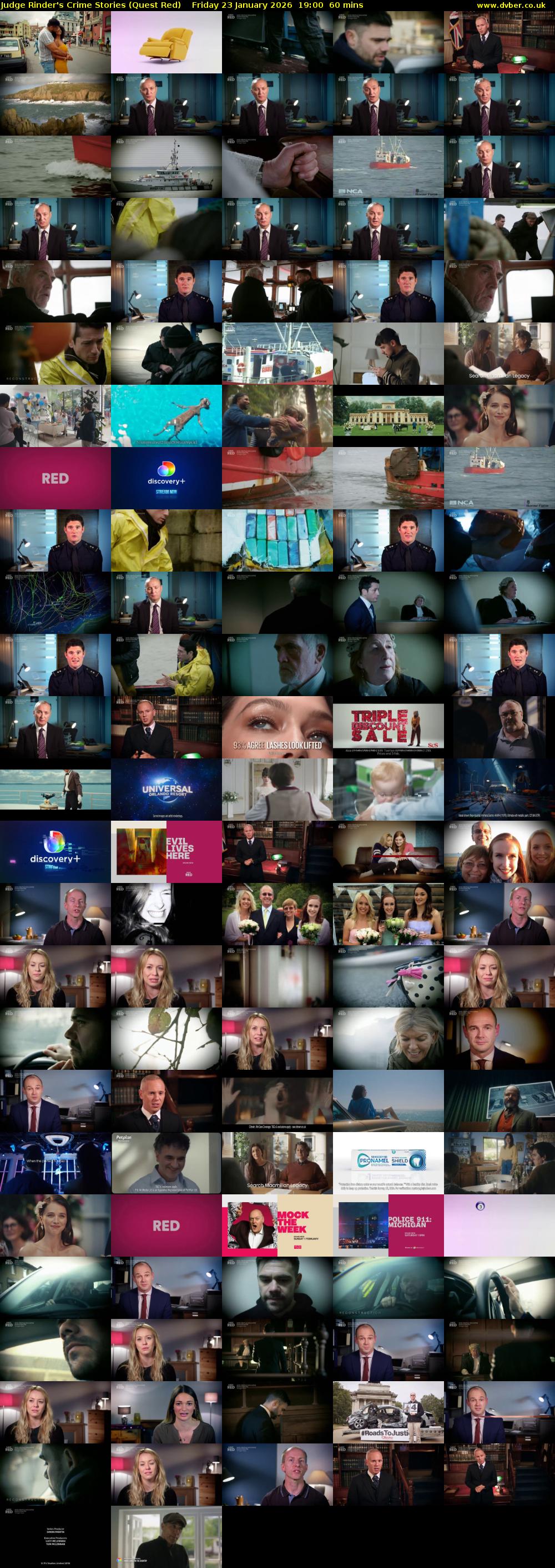 Judge Rinder's Crime Stories (Quest Red) Friday 23 January 2026 19:00 - 20:00