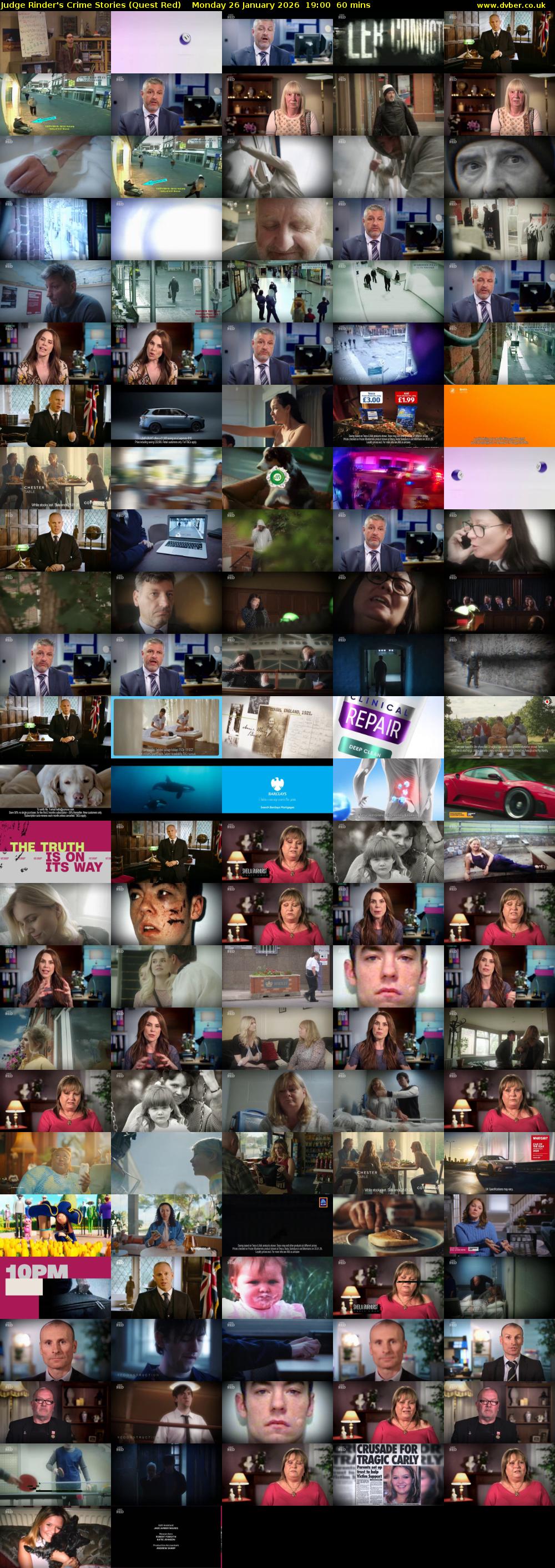 Judge Rinder's Crime Stories (Quest Red) Monday 26 January 2026 19:00 - 20:00