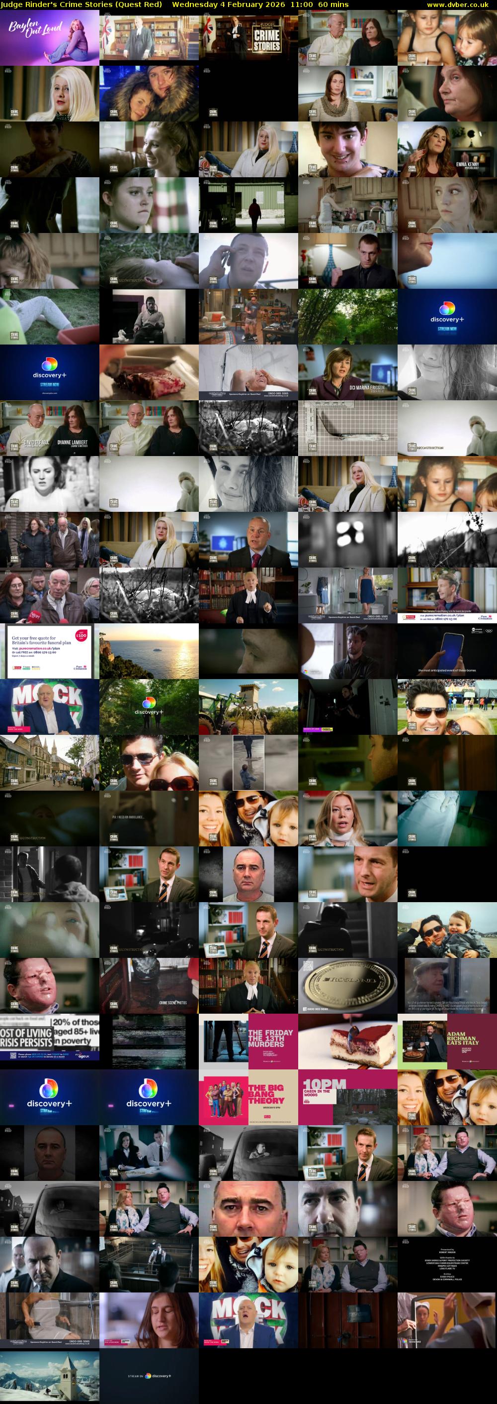 Judge Rinder's Crime Stories (Quest Red) Wednesday 4 February 2026 11:00 - 12:00