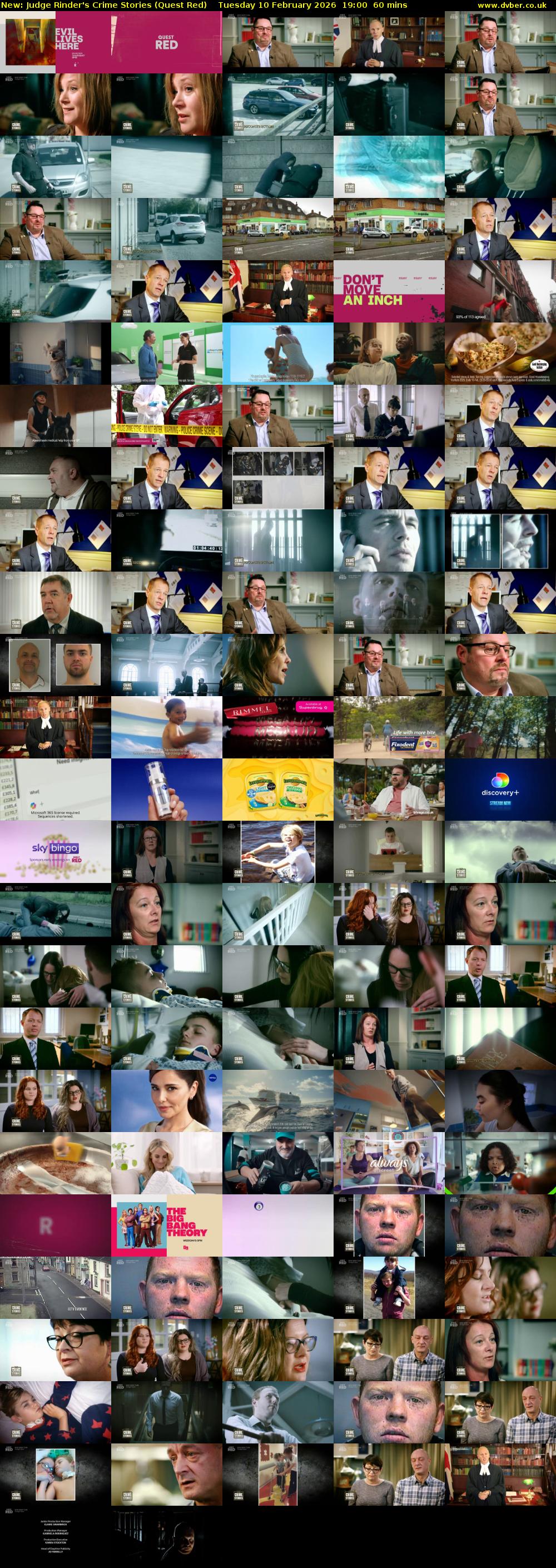 Judge Rinder's Crime Stories (Quest Red) Tuesday 10 February 2026 19:00 - 20:00