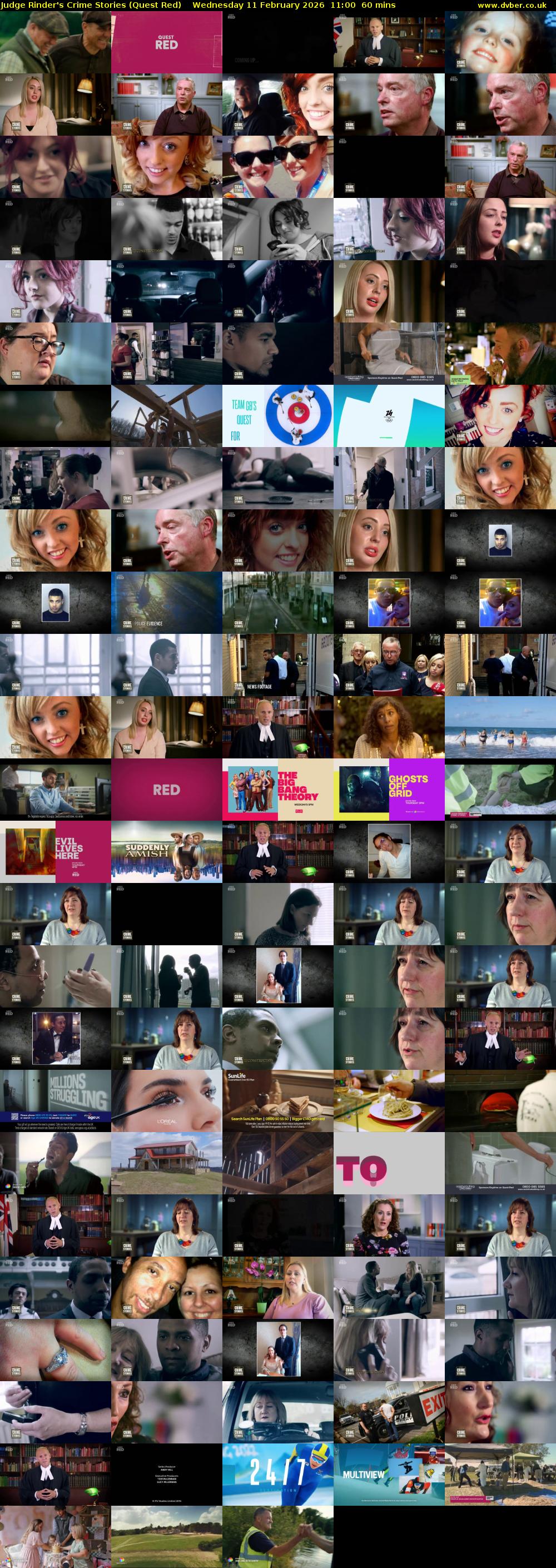 Judge Rinder's Crime Stories (Quest Red) Wednesday 11 February 2026 11:00 - 12:00