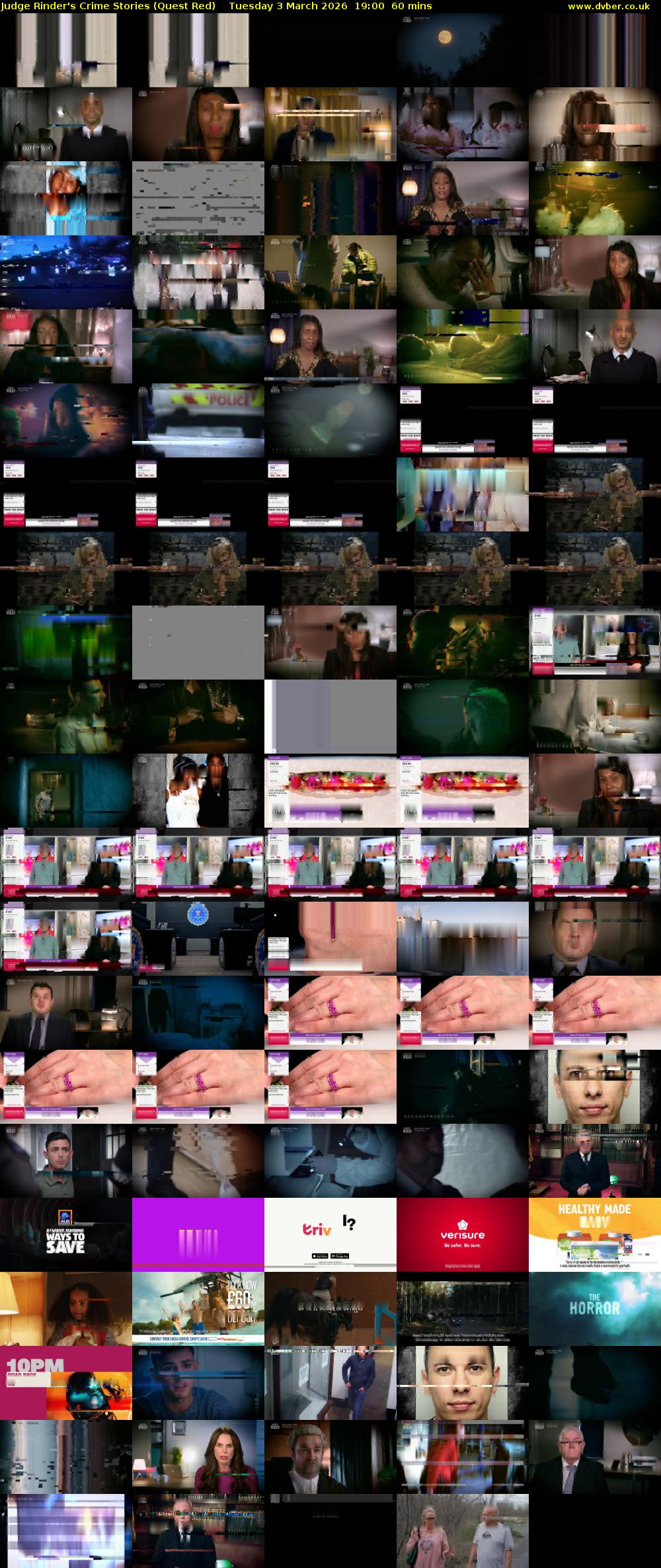 Judge Rinder's Crime Stories (Quest Red) Tuesday 3 March 2026 19:00 - 20:00