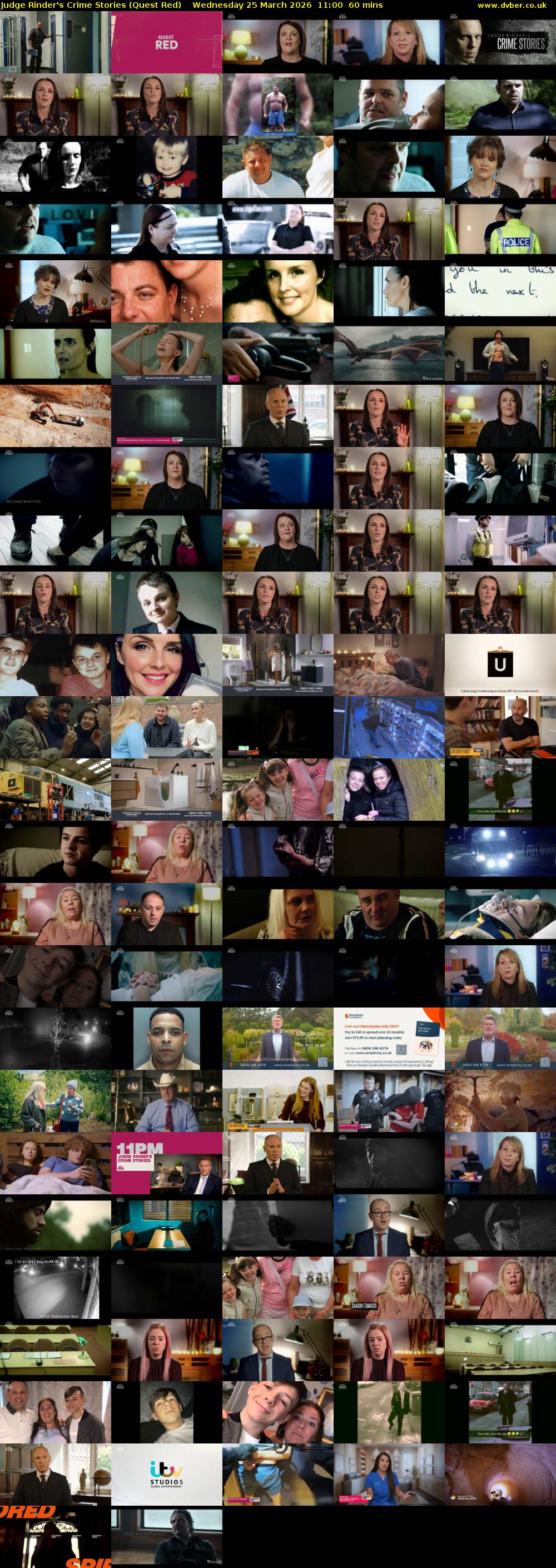 Judge Rinder's Crime Stories (Quest Red) Wednesday 25 March 2026 11:00 - 12:00