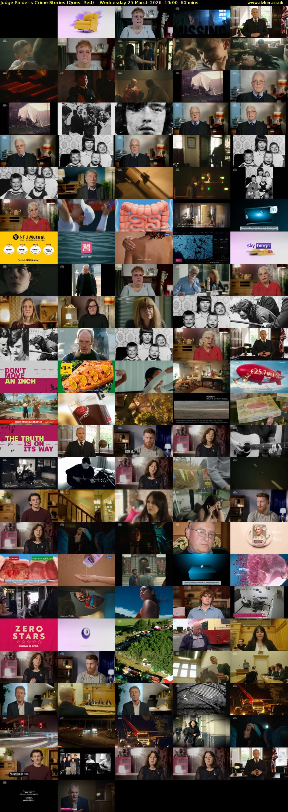 Judge Rinder's Crime Stories (Quest Red) Wednesday 25 March 2026 19:00 - 20:00